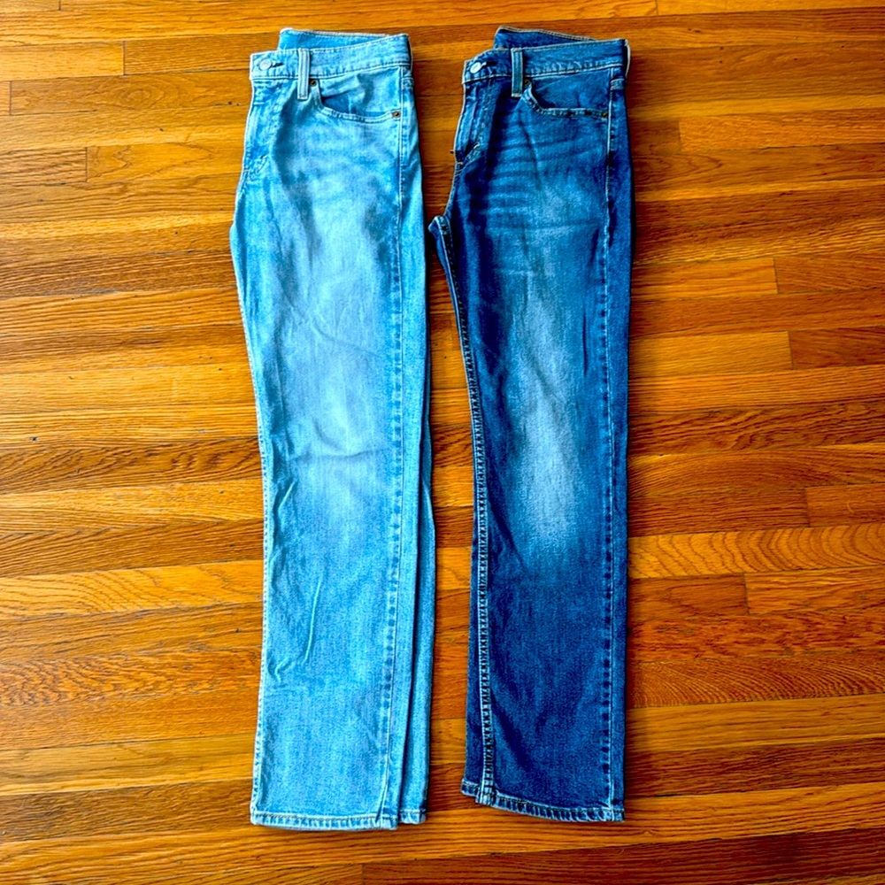 2 Levis 511 jeans 29W / 30L